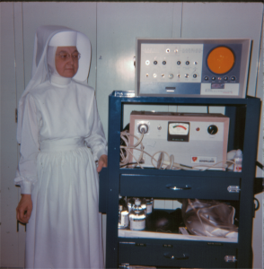 Nun with Hospital Equipment Vintage Photo