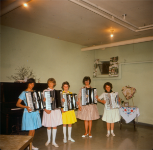 accordian players vintage photo